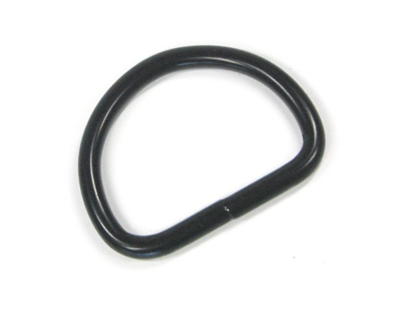 D-ring zwart 25 mm